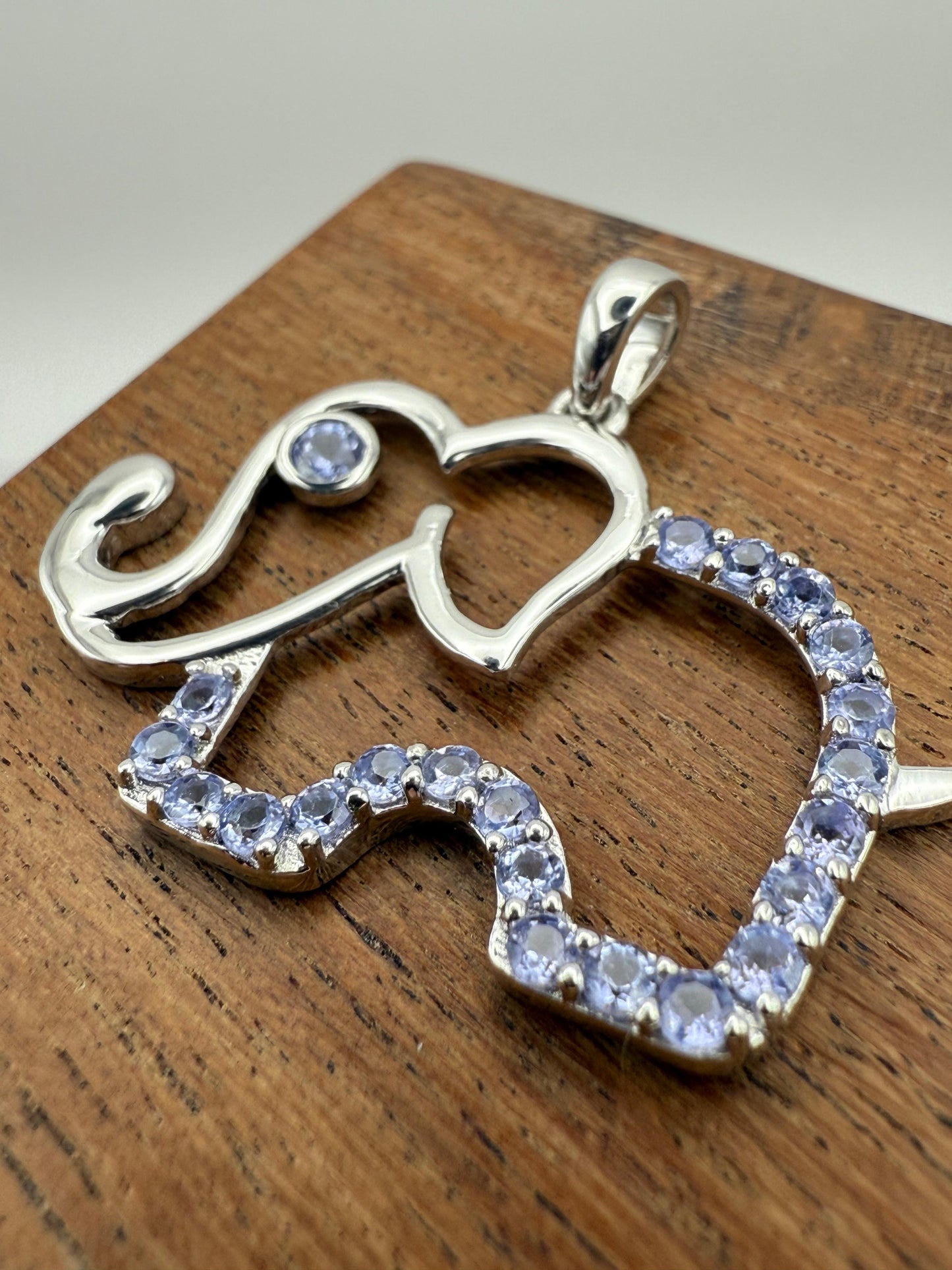 Tanzanite Elephant Pendant Sterling Silver 925