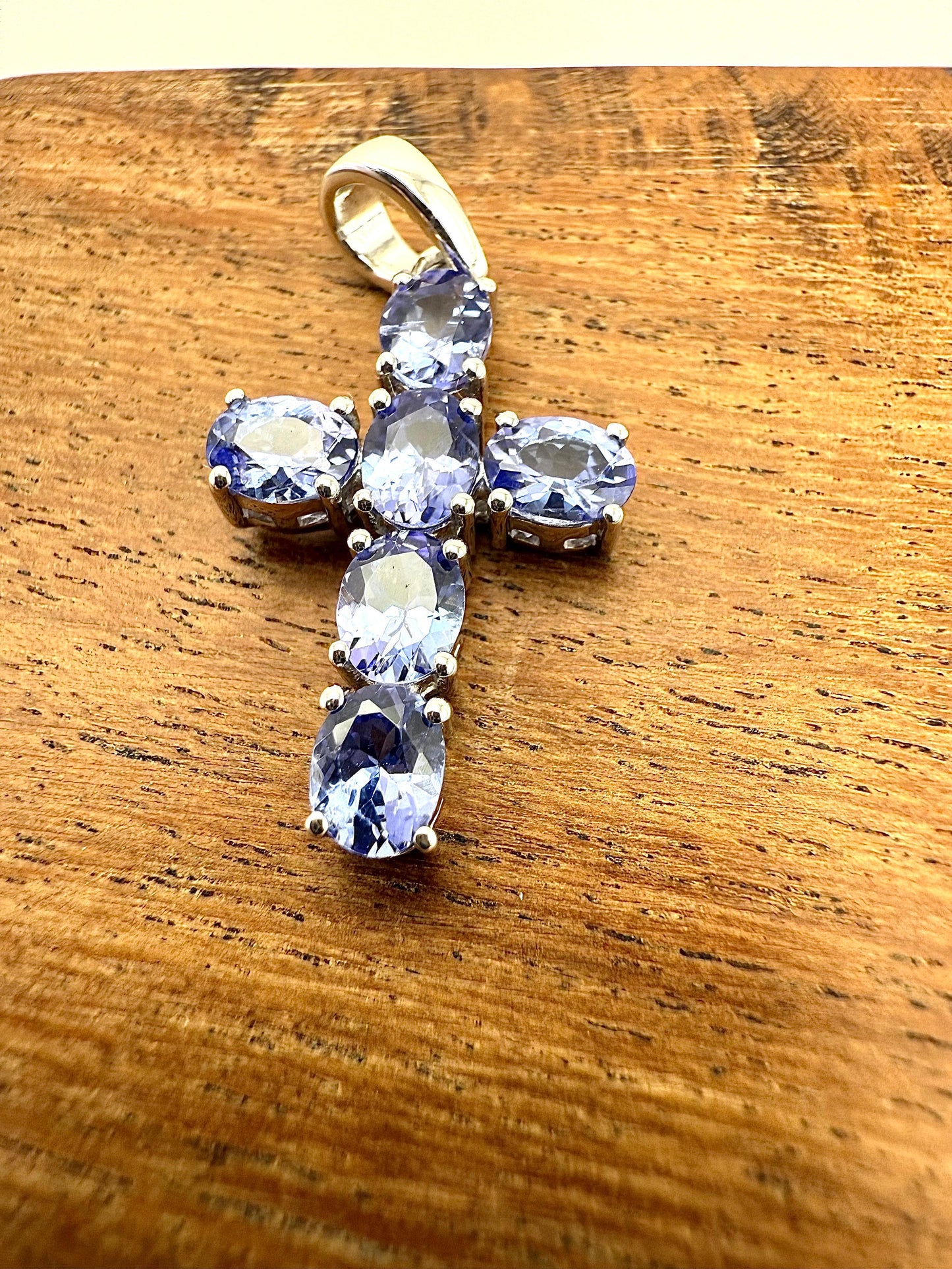 Violet Grace Tanzanite Cross Sterling Silver 925