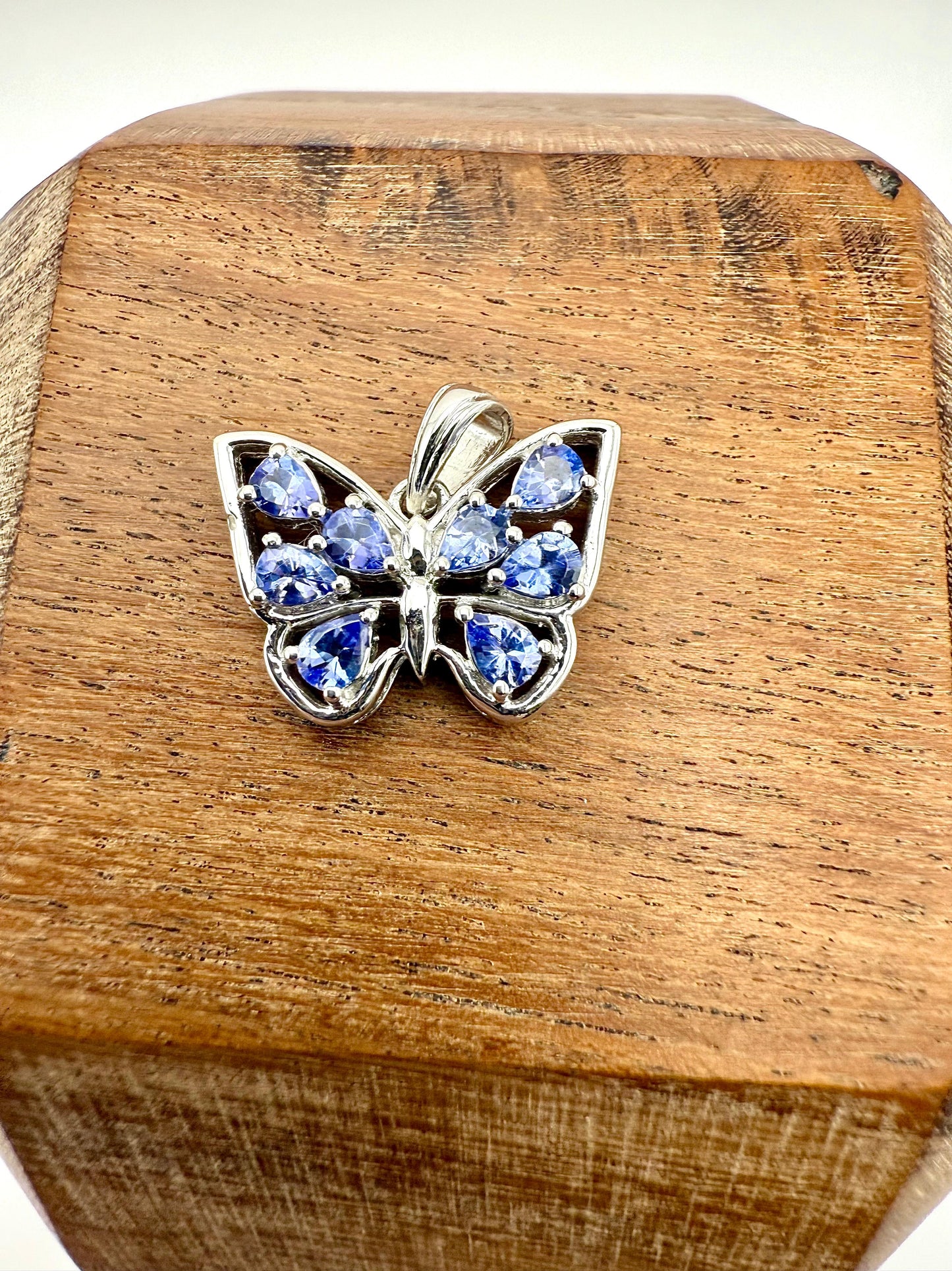 Butterfly Tanzanite Pendant Sterling Silver 925