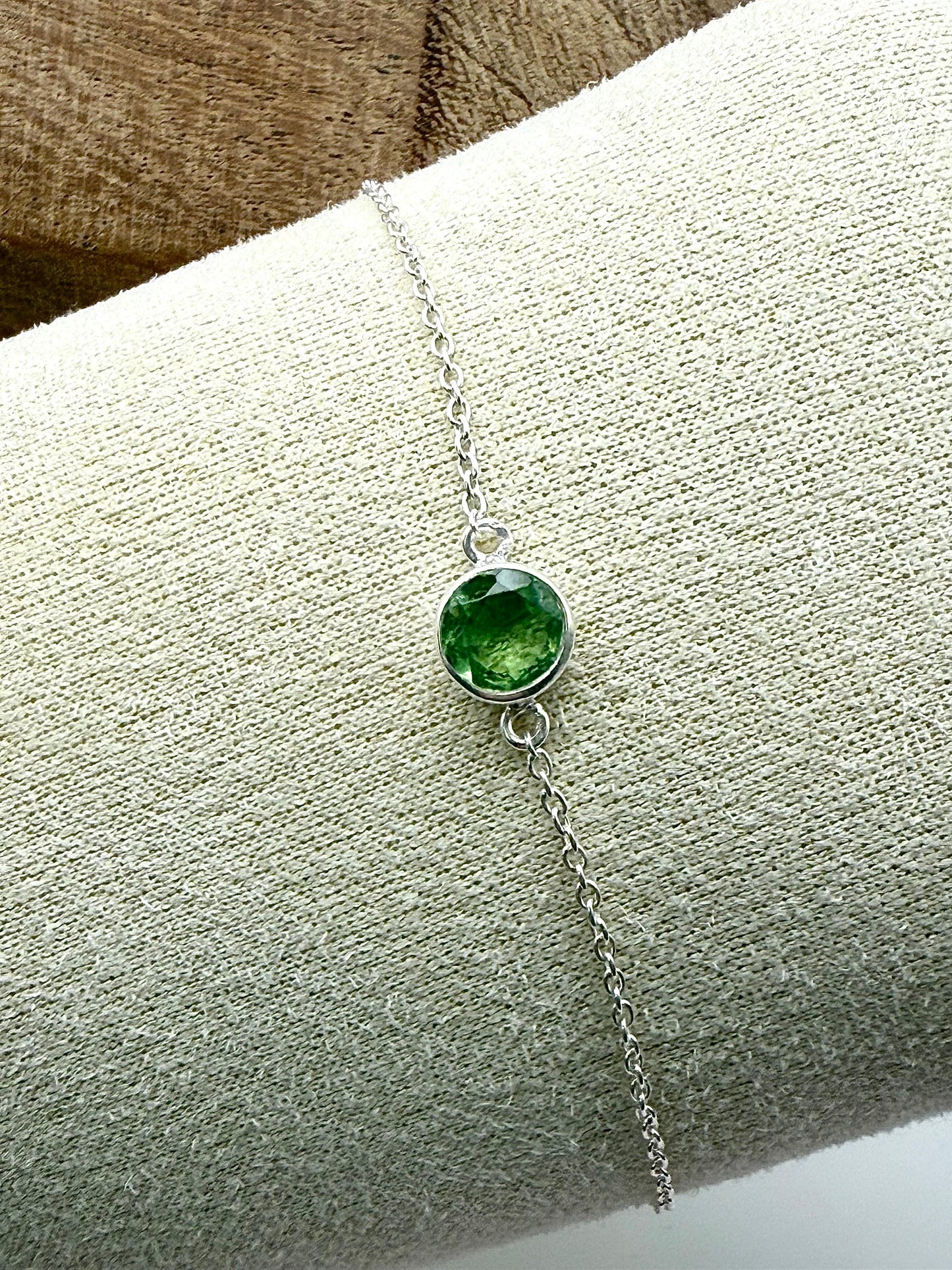 Peridot (6mm) Bracelet Sterling Silver 925