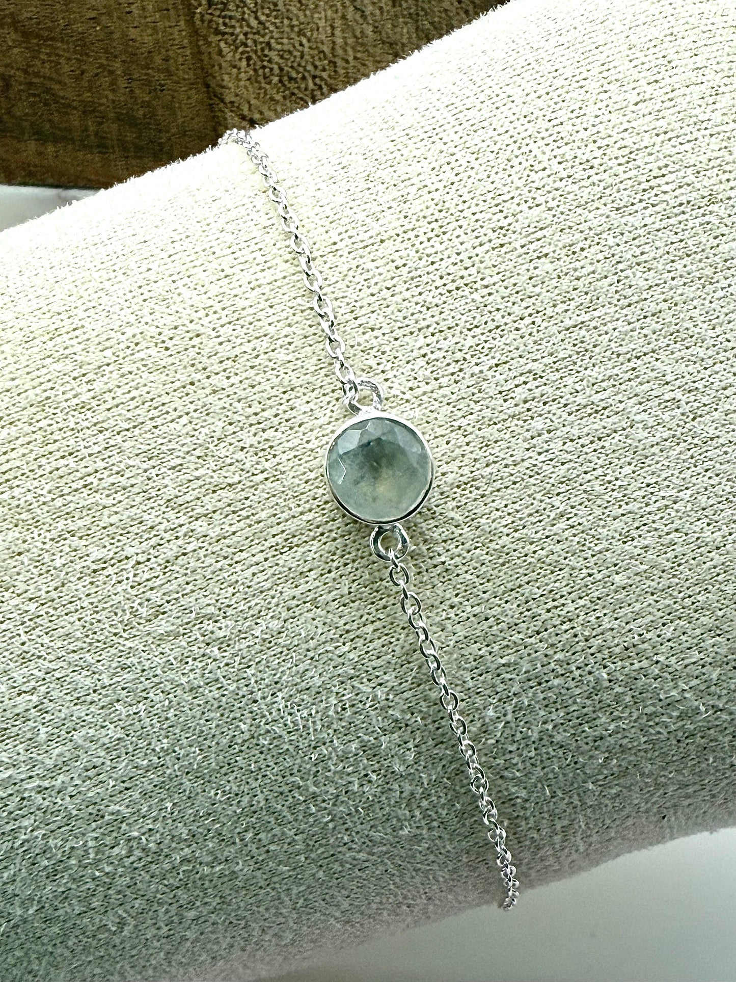 Moonstone (6mm) Bracelet Sterling Silver 925