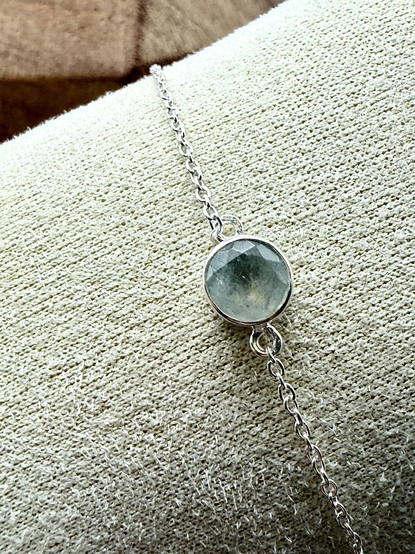 Moonstone (6mm) Bracelet Sterling Silver 925