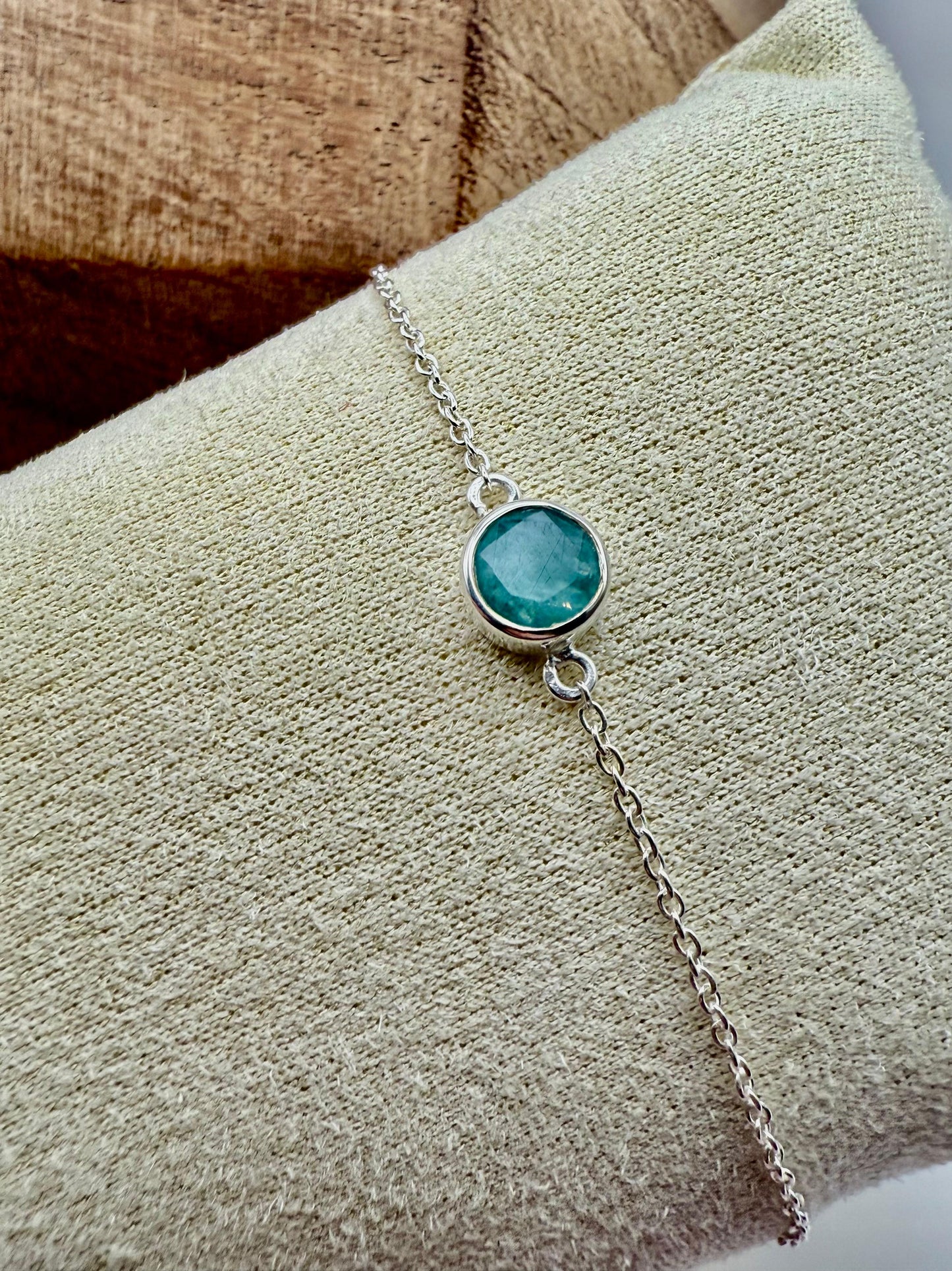 Amazonite (6mm) Bracelet Sterling Silver 925
