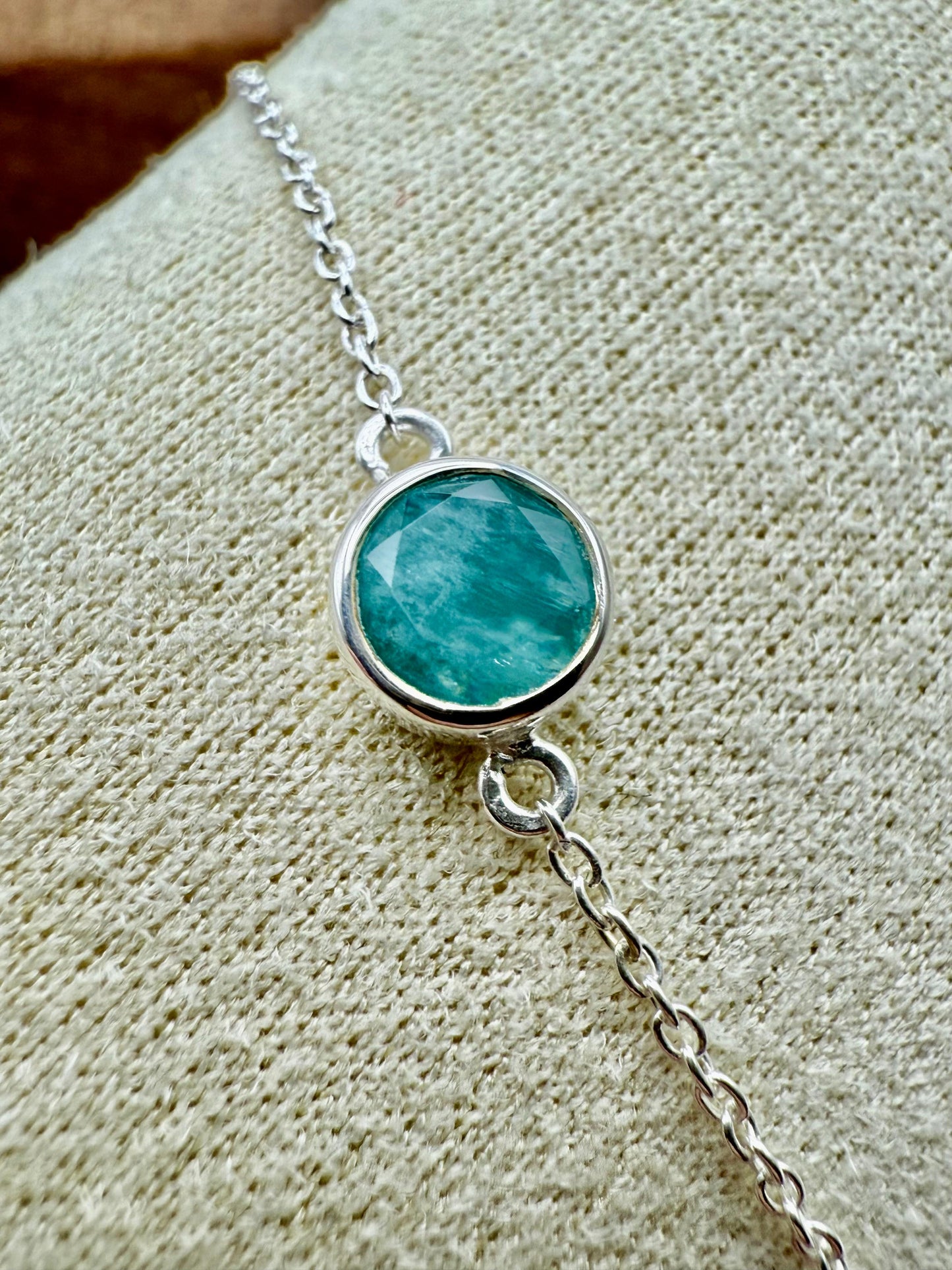 Amazonite (6mm) Bracelet Sterling Silver 925