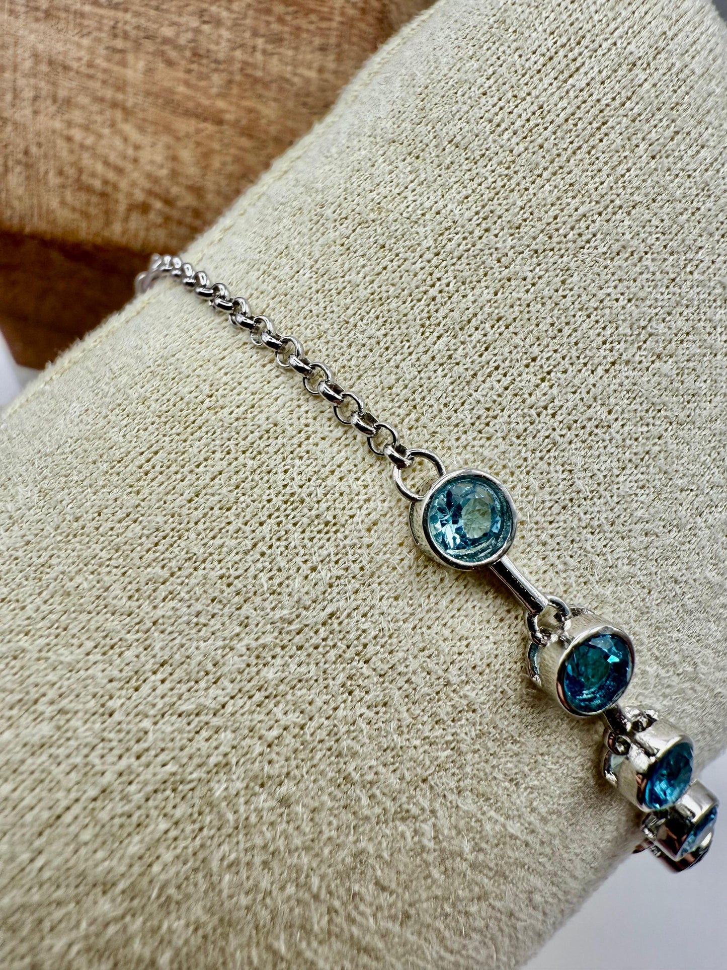 Sky Blue Topaz Bracelet Sterling Silver 925