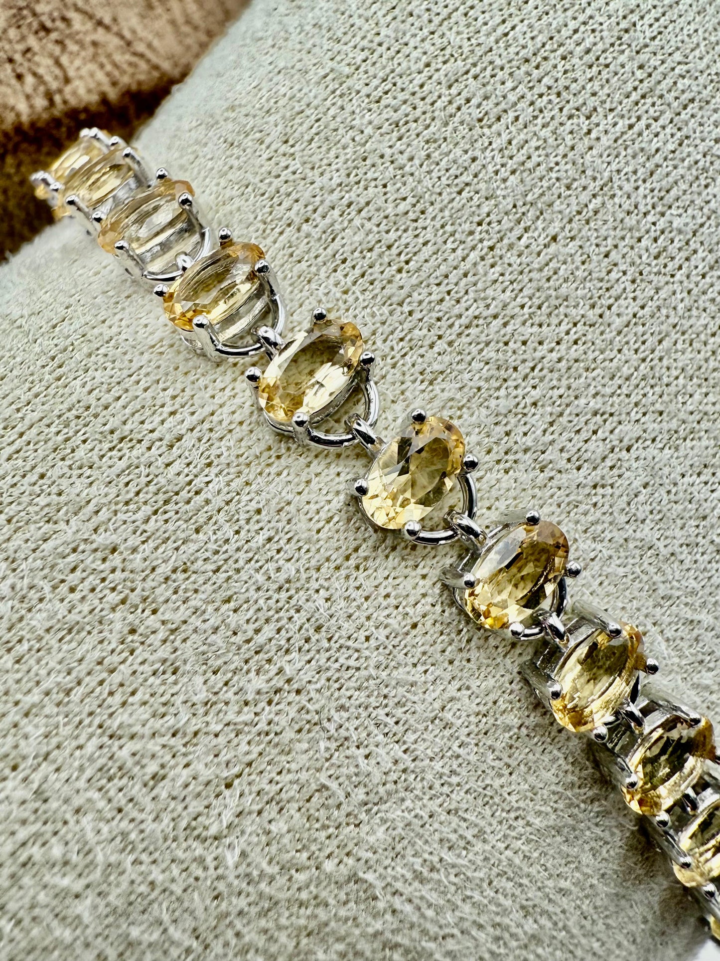 Oval Citrine Bracelet Sterling Silver 925