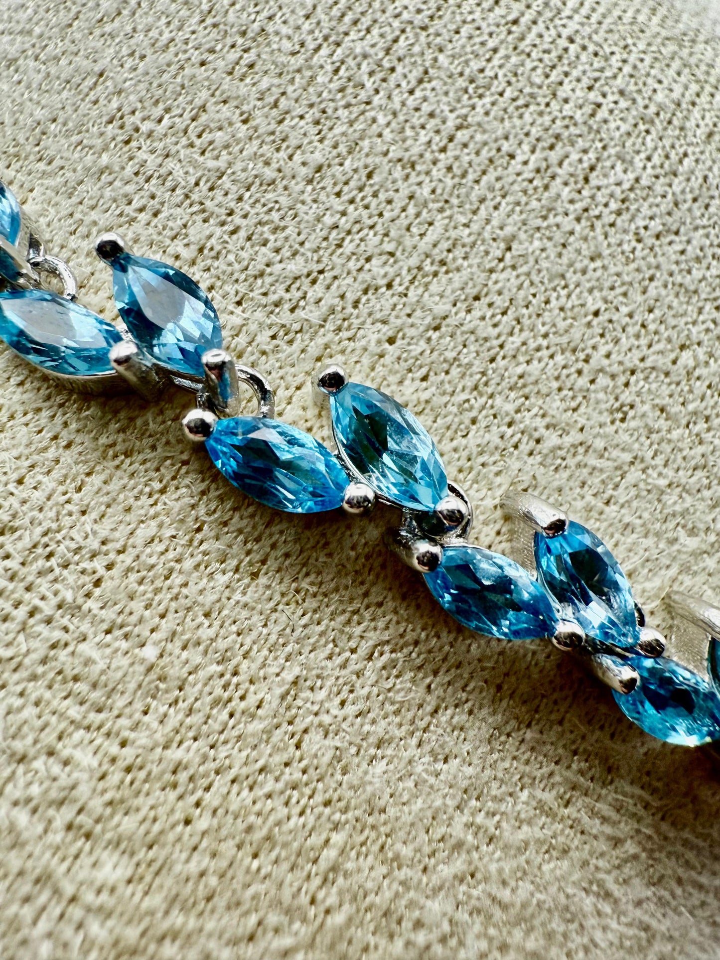 Marquise cut Topaz Bracelet Sterling Silver 925