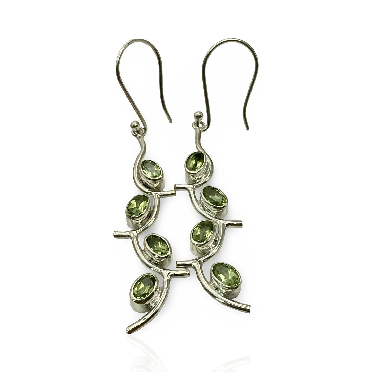 925 Sterling Silver Peridot Earrings