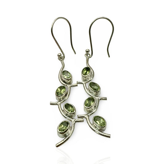 925 Sterling Silver Peridot Earrings