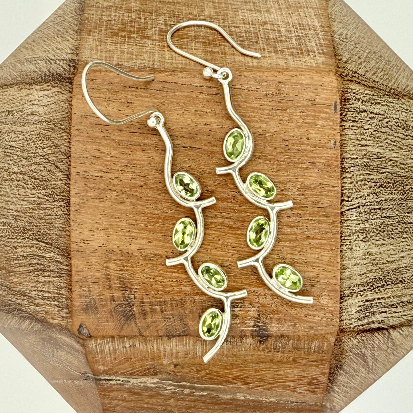 925 Sterling Silver Peridot Earrings