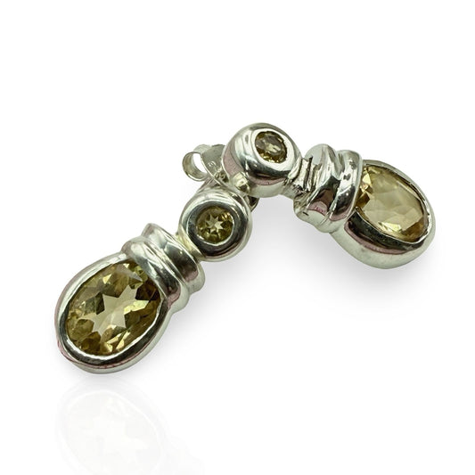 925 Sterling Silver Citrine Earrings