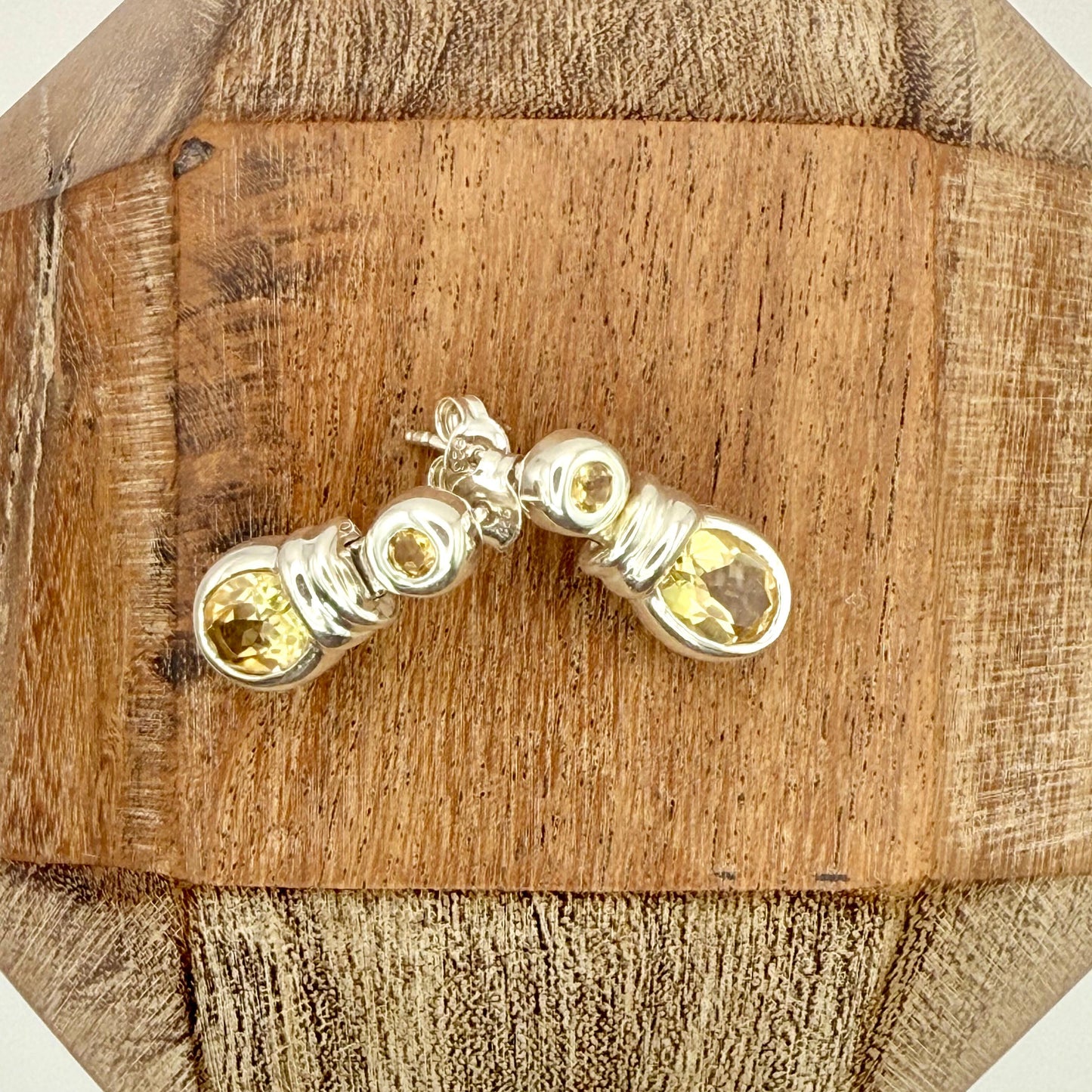 925 Sterling Silver Citrine Earrings