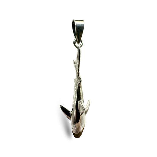 925 Sterling Silver Shark Pendant