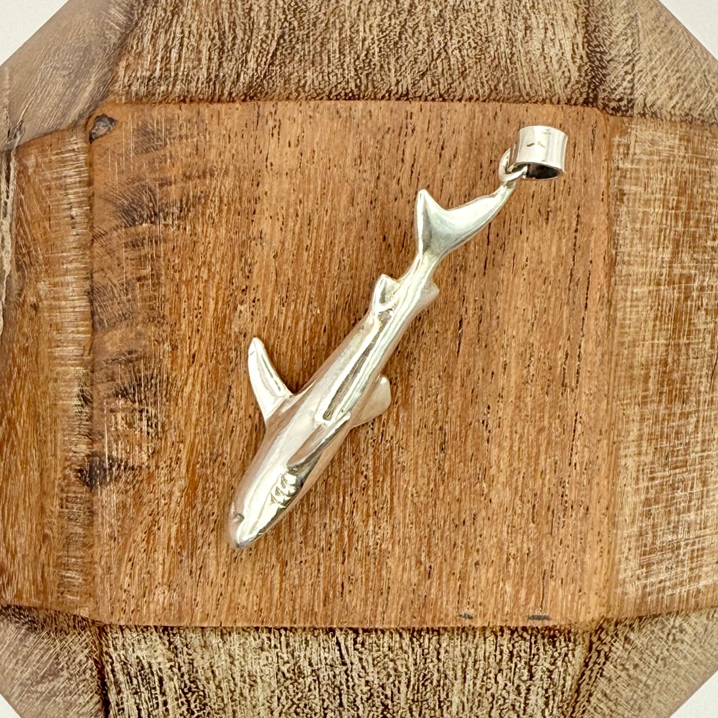 925 Sterling Silver Shark Pendant