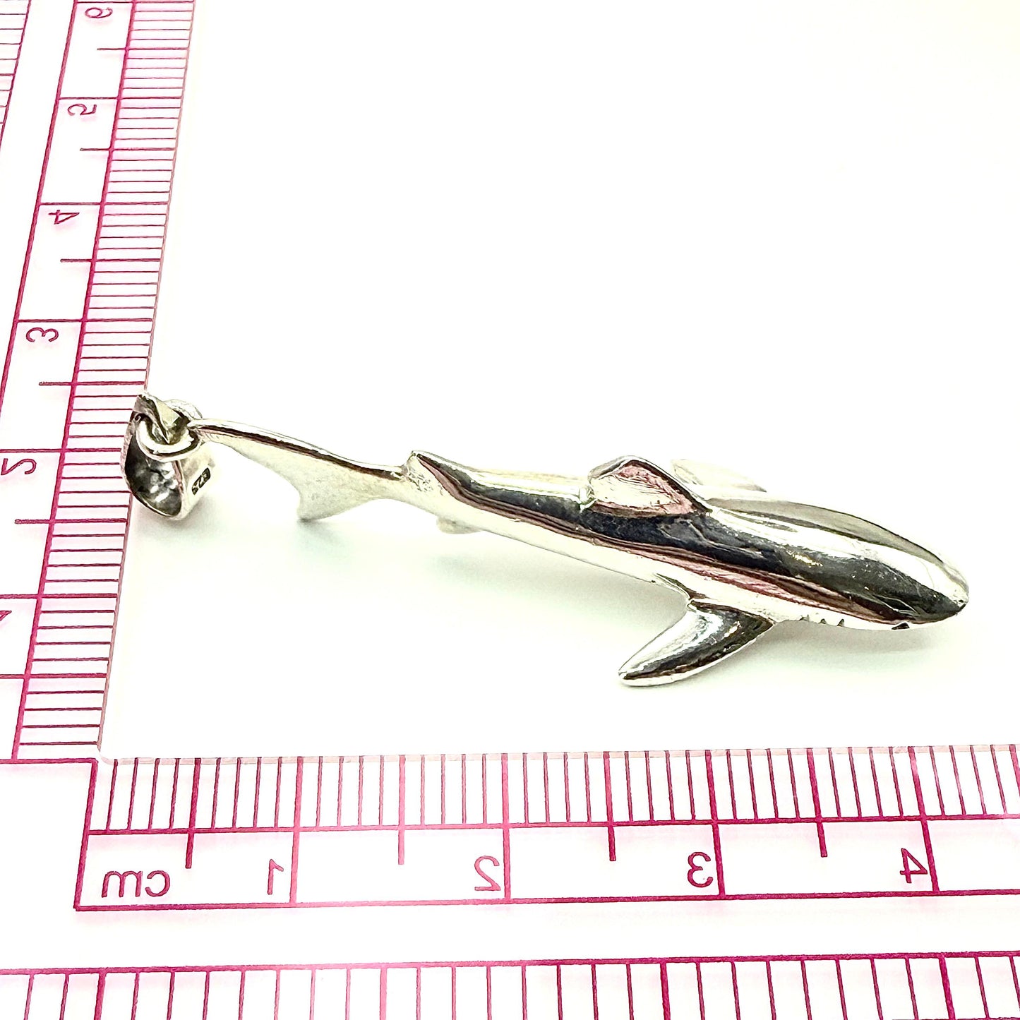 925 Sterling Silver Shark Pendant