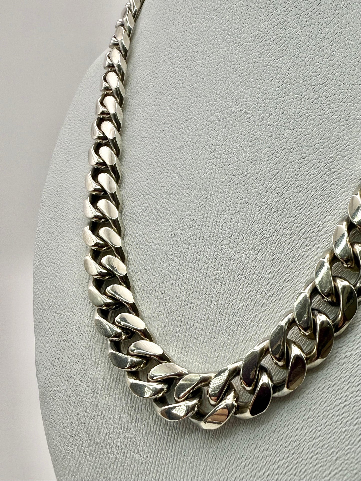 925 Sterling 8mm Solid Smooth Edge Curb Chain