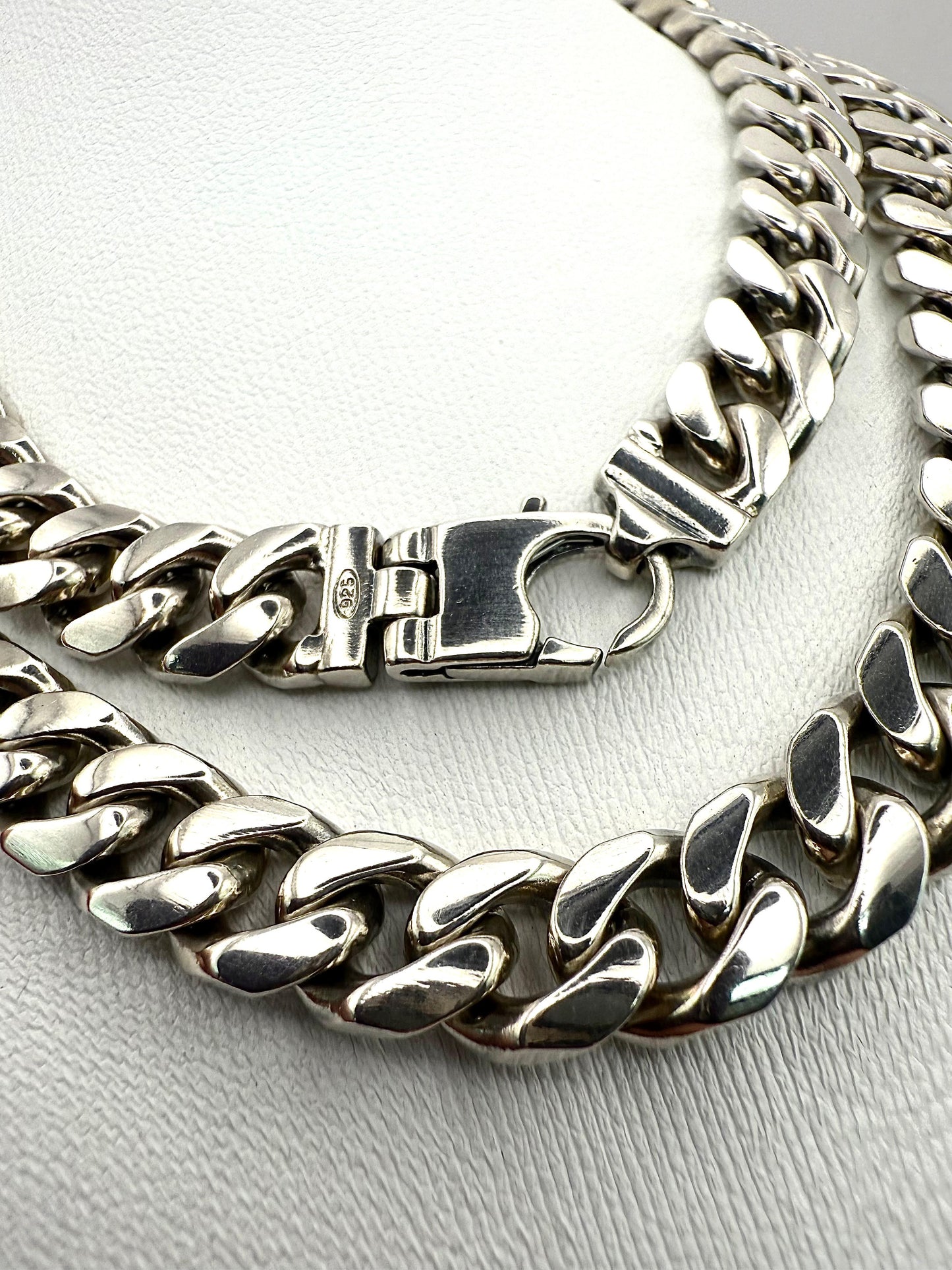 925 Sterling 8mm Solid Smooth Edge Curb Chain