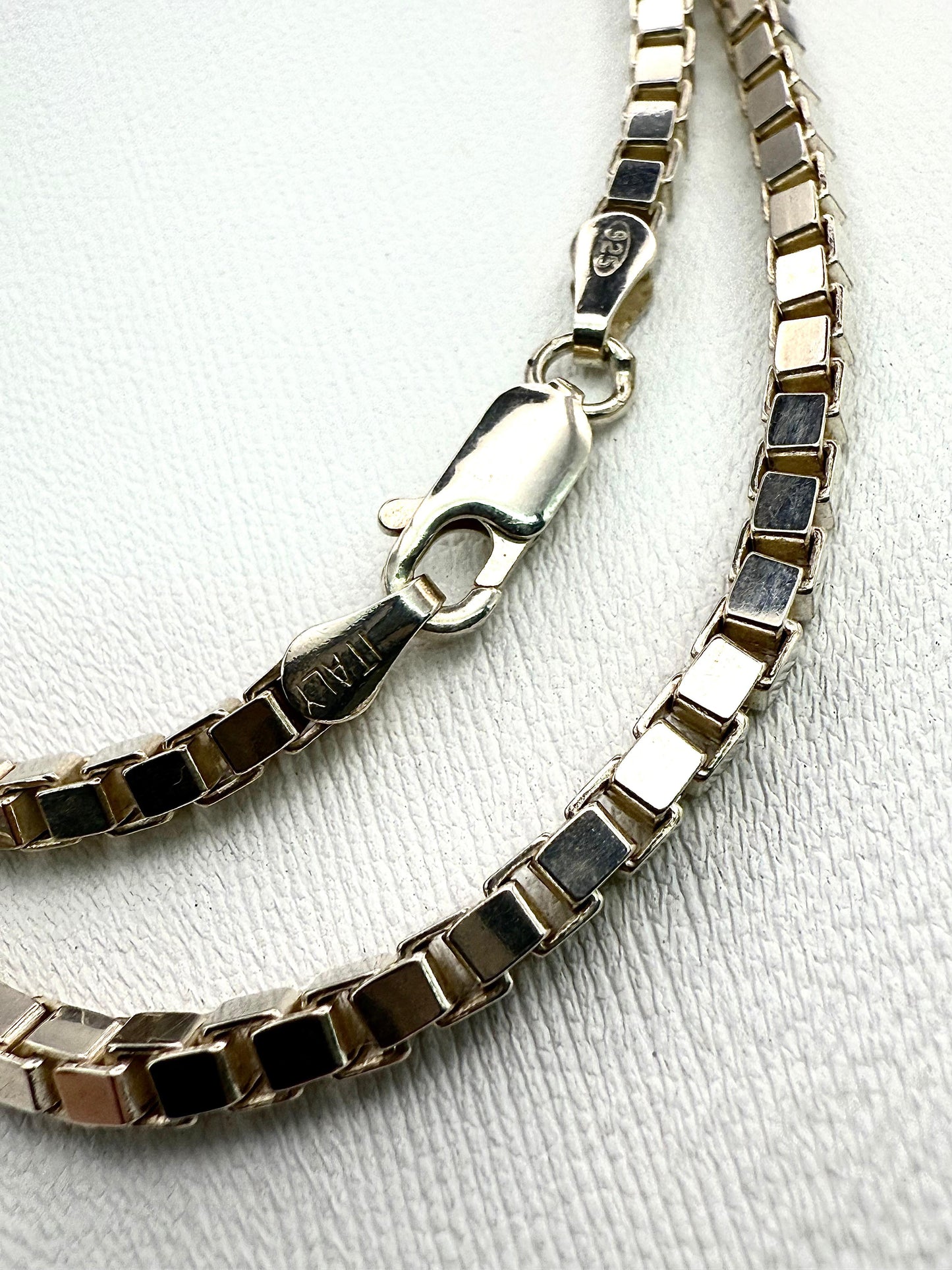 925 Sterling Silver 55cm Box Chain