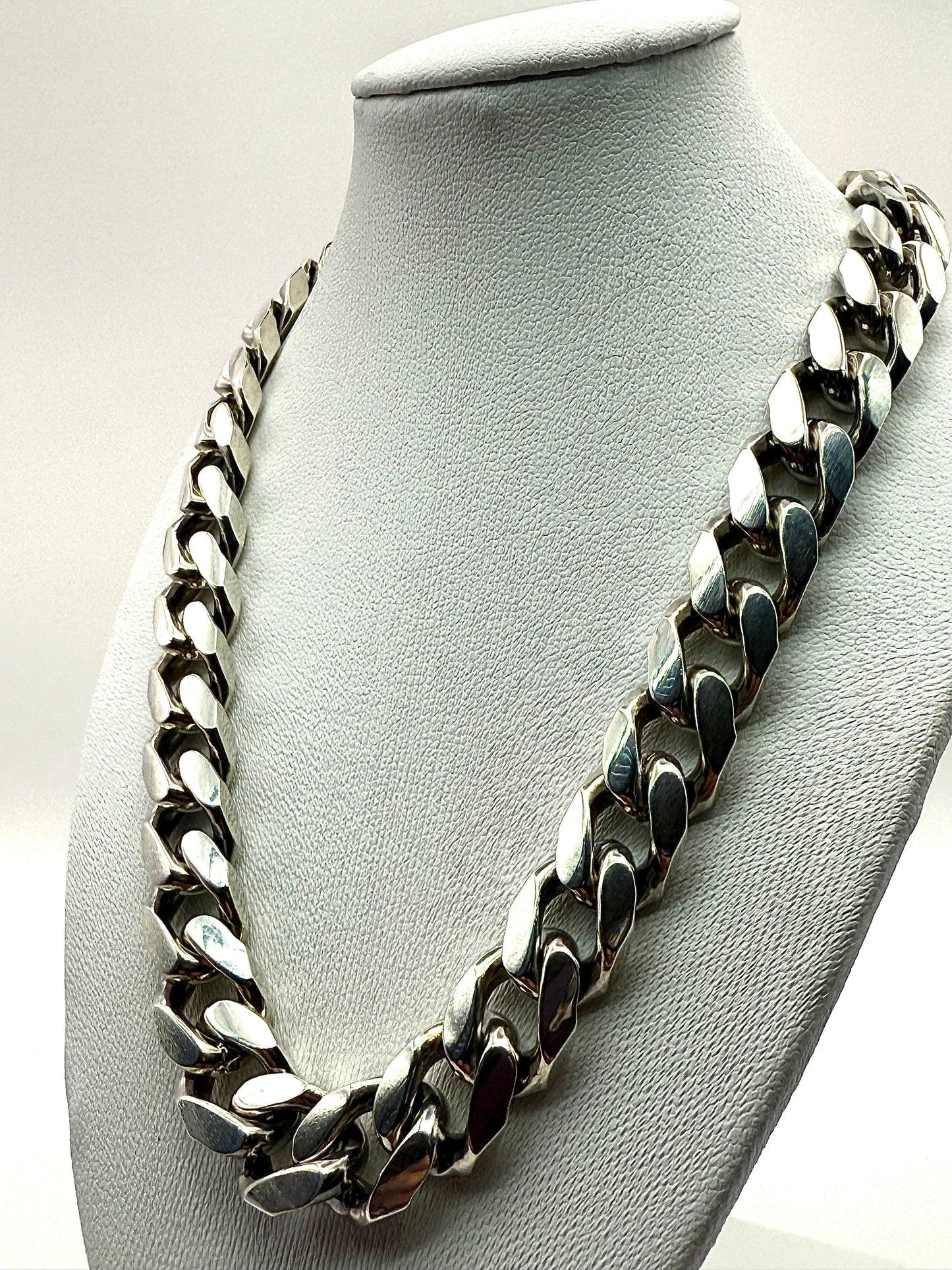 925 Sterling Silver 10mm Solid Smooth Edge Curb Chain