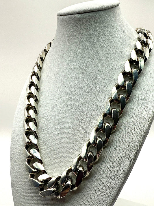 925 Sterling Silver 10mm Solid Smooth Edge Curb Chain