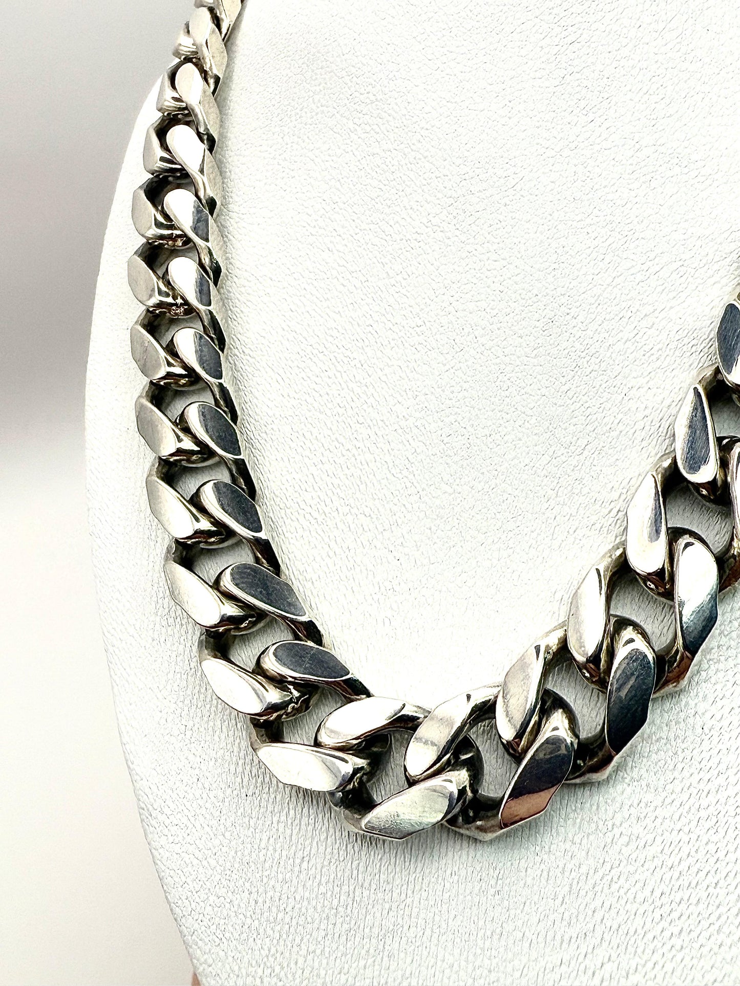 925 Sterling Silver 10mm Solid Smooth Edge Curb Chain