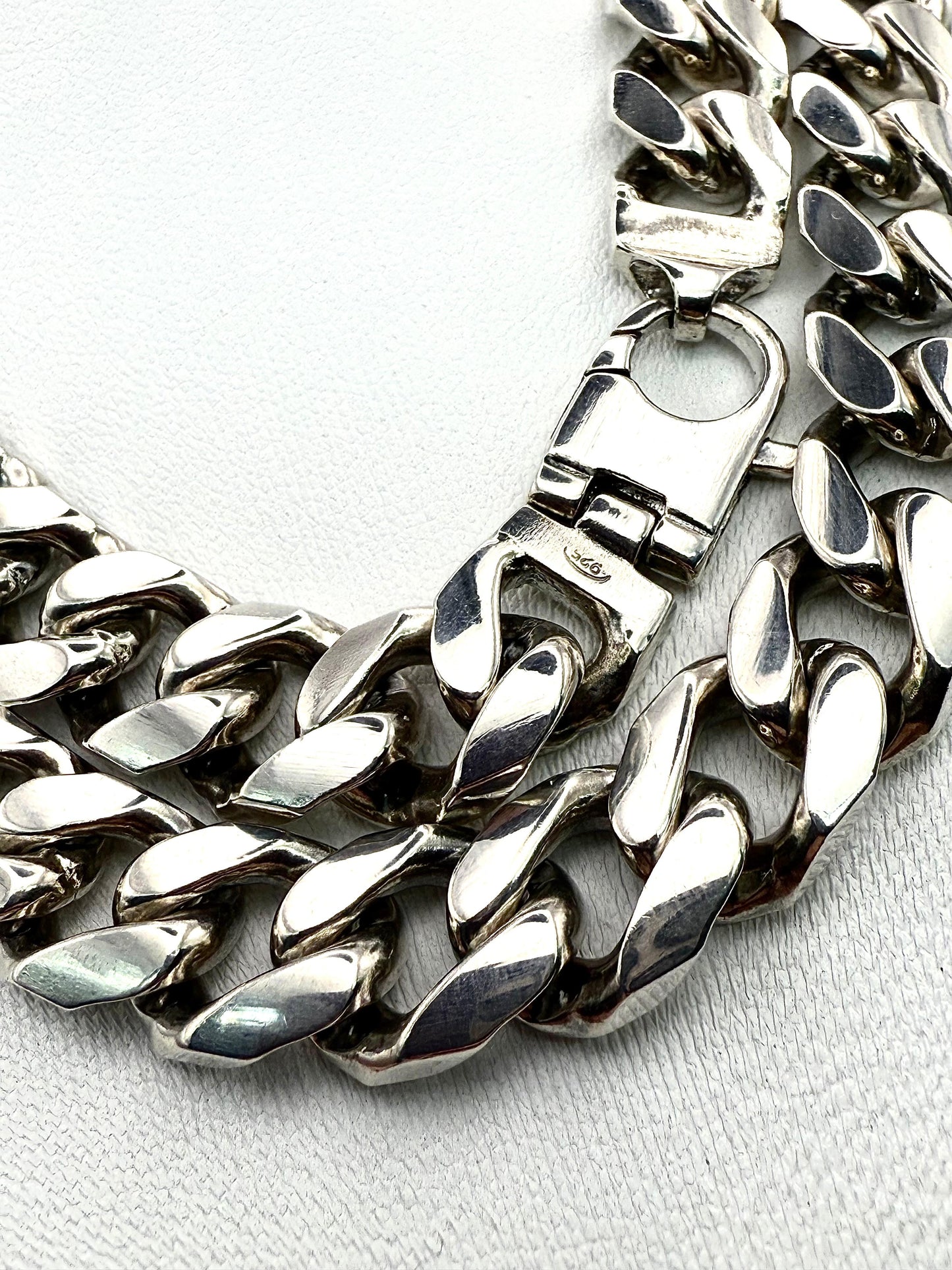 925 Sterling Silver 10mm Solid Smooth Edge Curb Chain