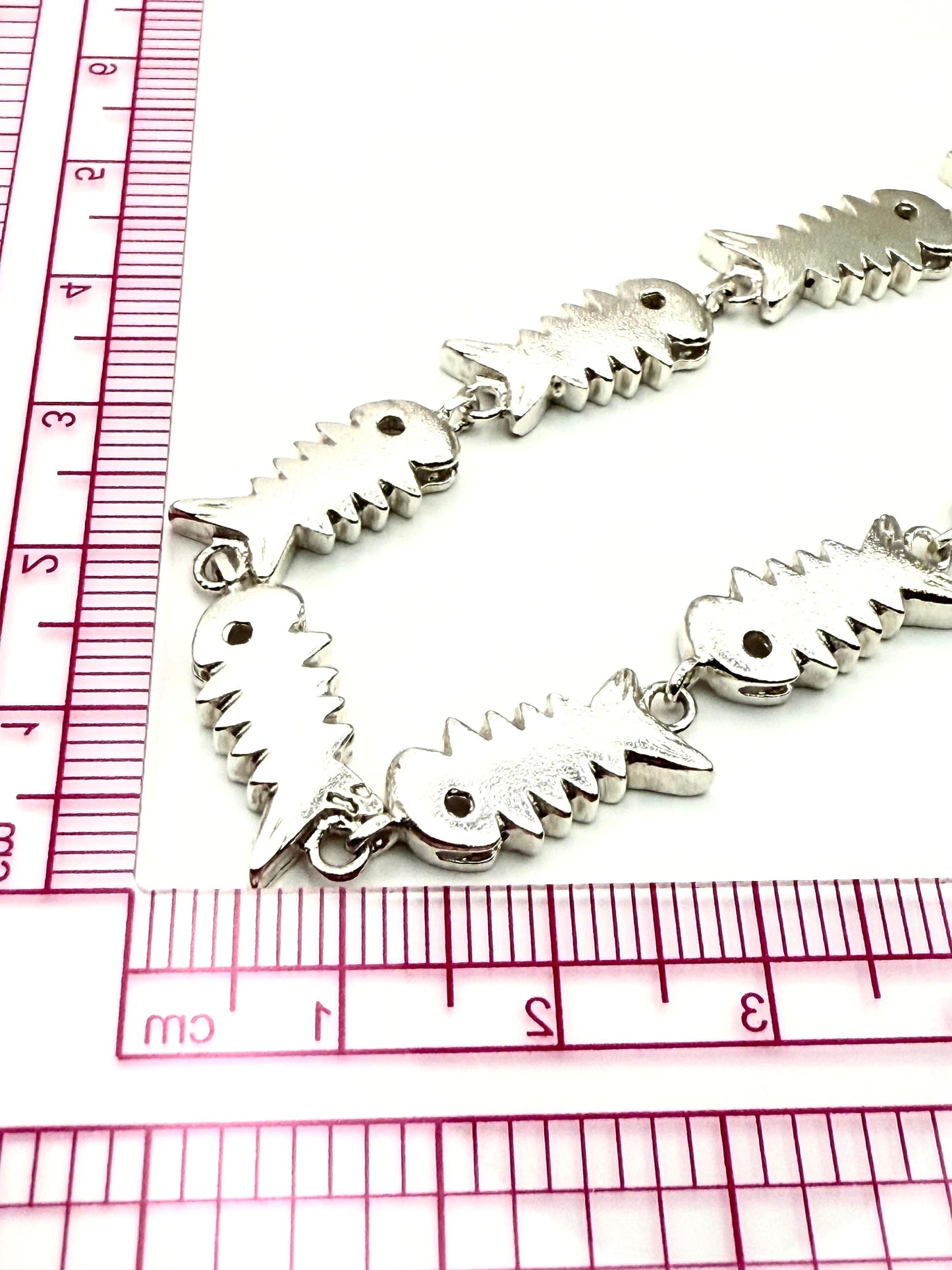 925 Sterling Silver 19cm Fish Bone Bracelet