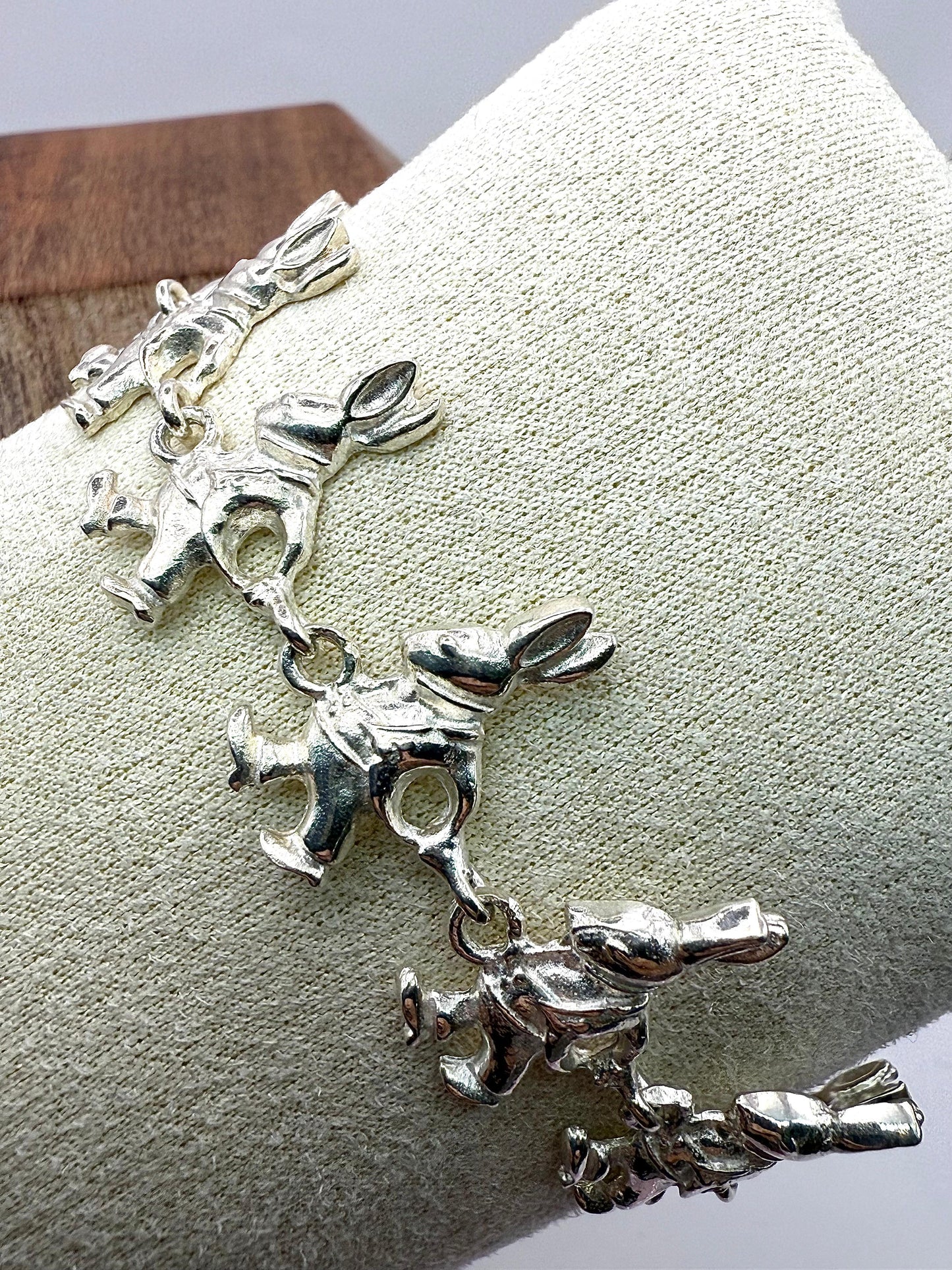 925 Sterling Silver 18.5cm Rabbit Bracelet