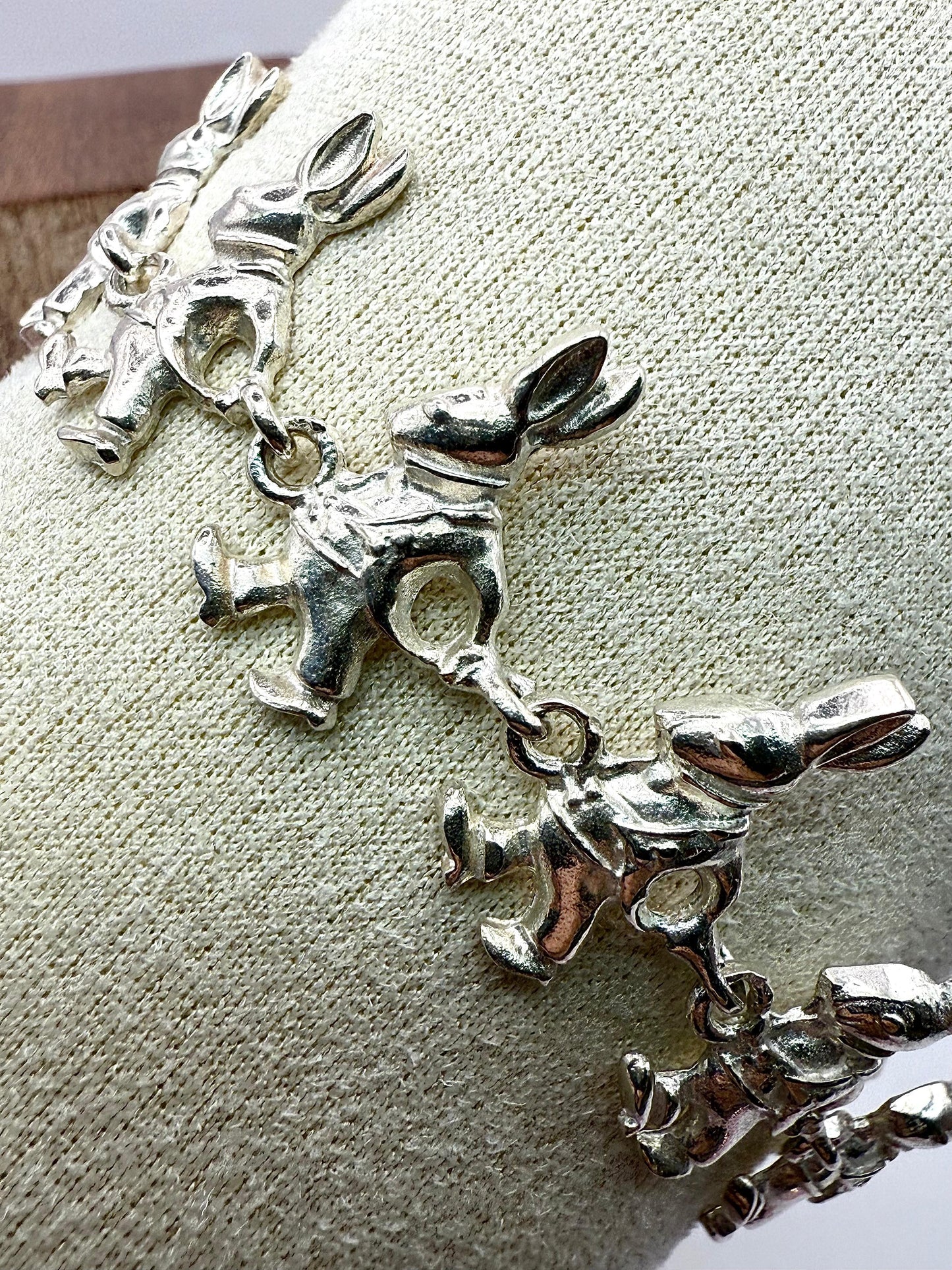 925 Sterling Silver 18.5cm Rabbit Bracelet