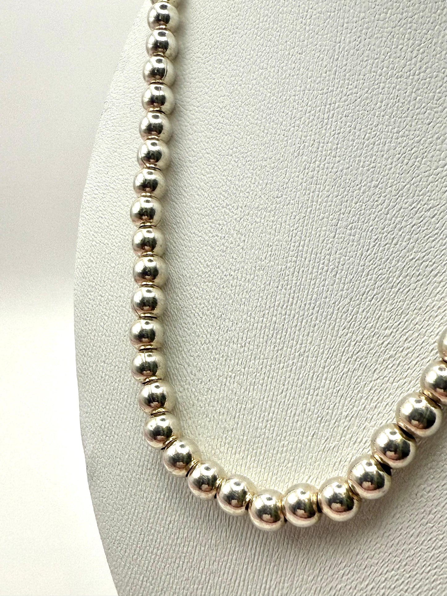 925 Sterling Silver 45cm Round Ball Necklace
