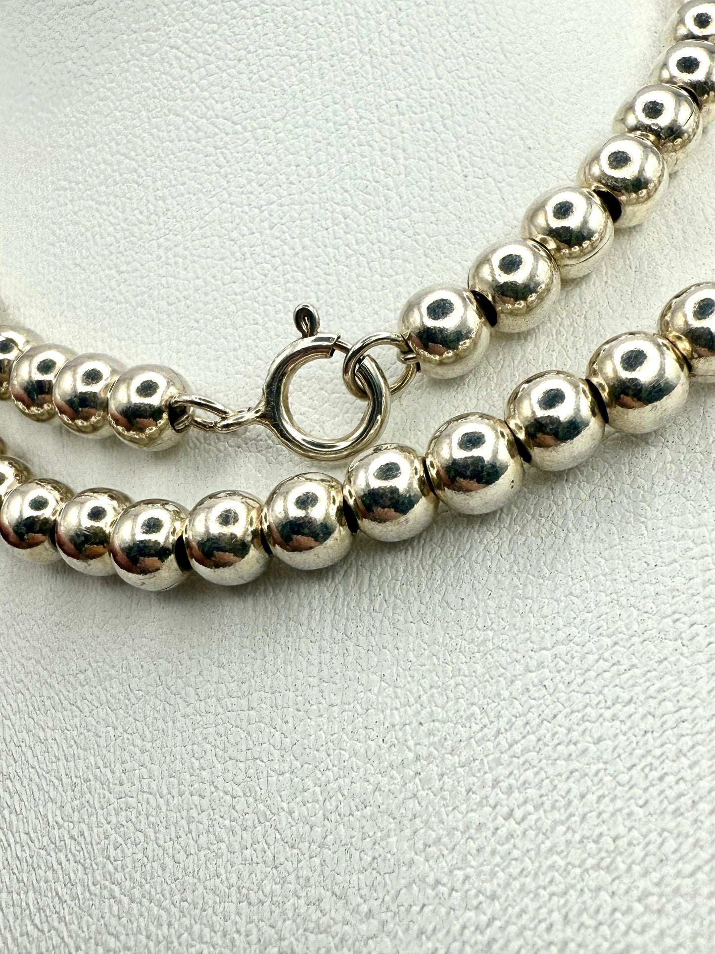 925 Sterling Silver 45cm Round Ball Necklace