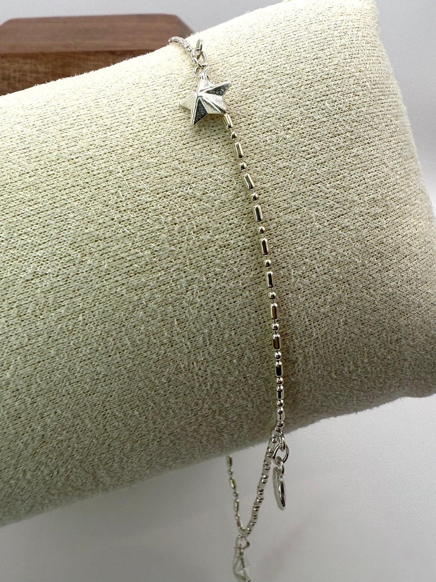 925 Sterling Silver Ocean Inspired 23cm Anklet