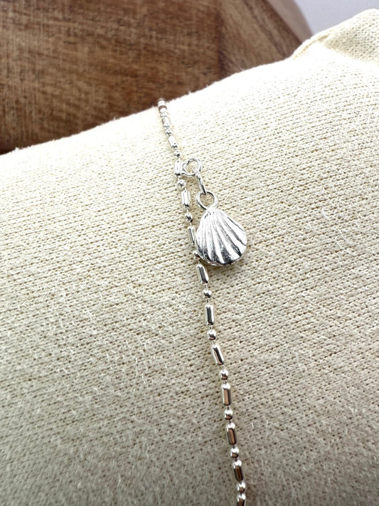 925 Sterling Silver Ocean Inspired 23cm Anklet
