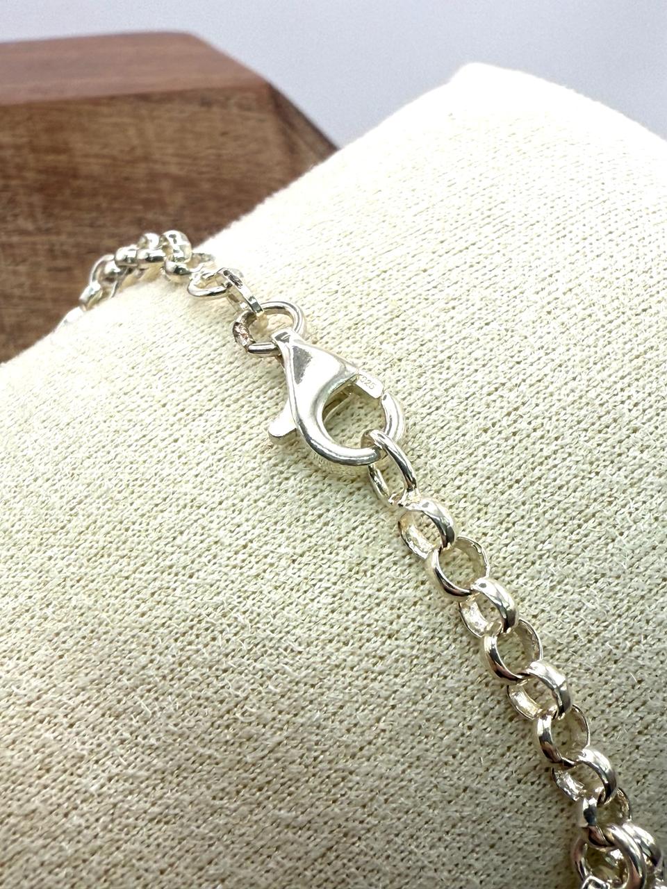 925 Sterling Silver Ocean Charm 18.5cm Bracelet