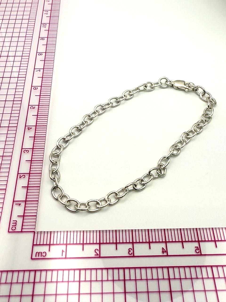 925 Sterling Silver Oval Link 18.5cm Bracelet