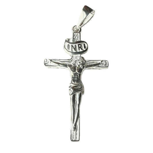 Large Crucifix Pendant Solid Sterling Silver 925 11.1g