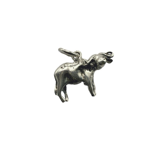 Handmade Solid Buffalo Charm Sterling Silver 925