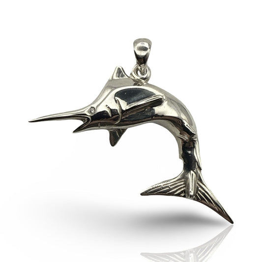 925 Sterling Silver Swordfish Pendant