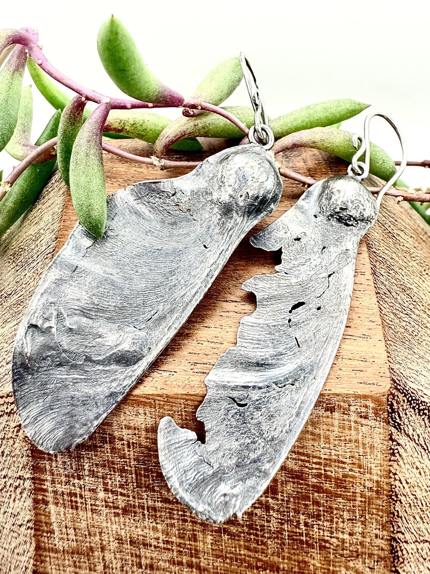 Maple Seed Pod Earrings Sterling Silver 925