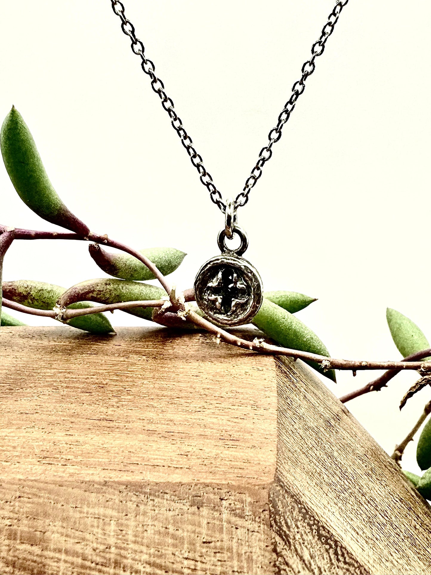 Individual Eucalyptus Seed Pod Necklace 45cm Sterling Silver 925