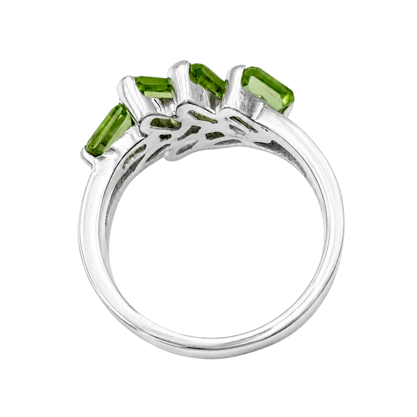 Natural Peridot Ring Sterling Silver 925
