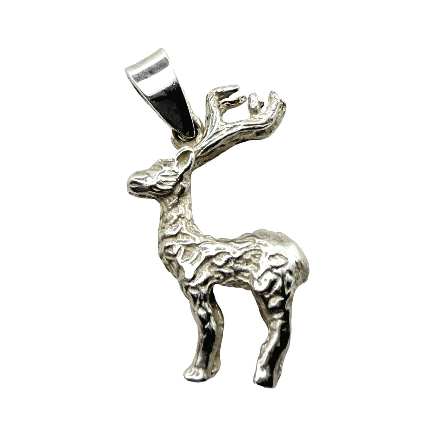 925 Sterling Silver Reindeer Pendant