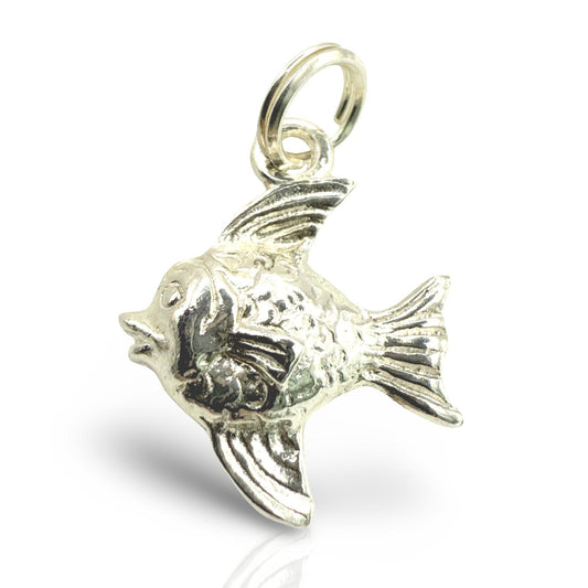 925 Sterling Silver Gold Fish Charm