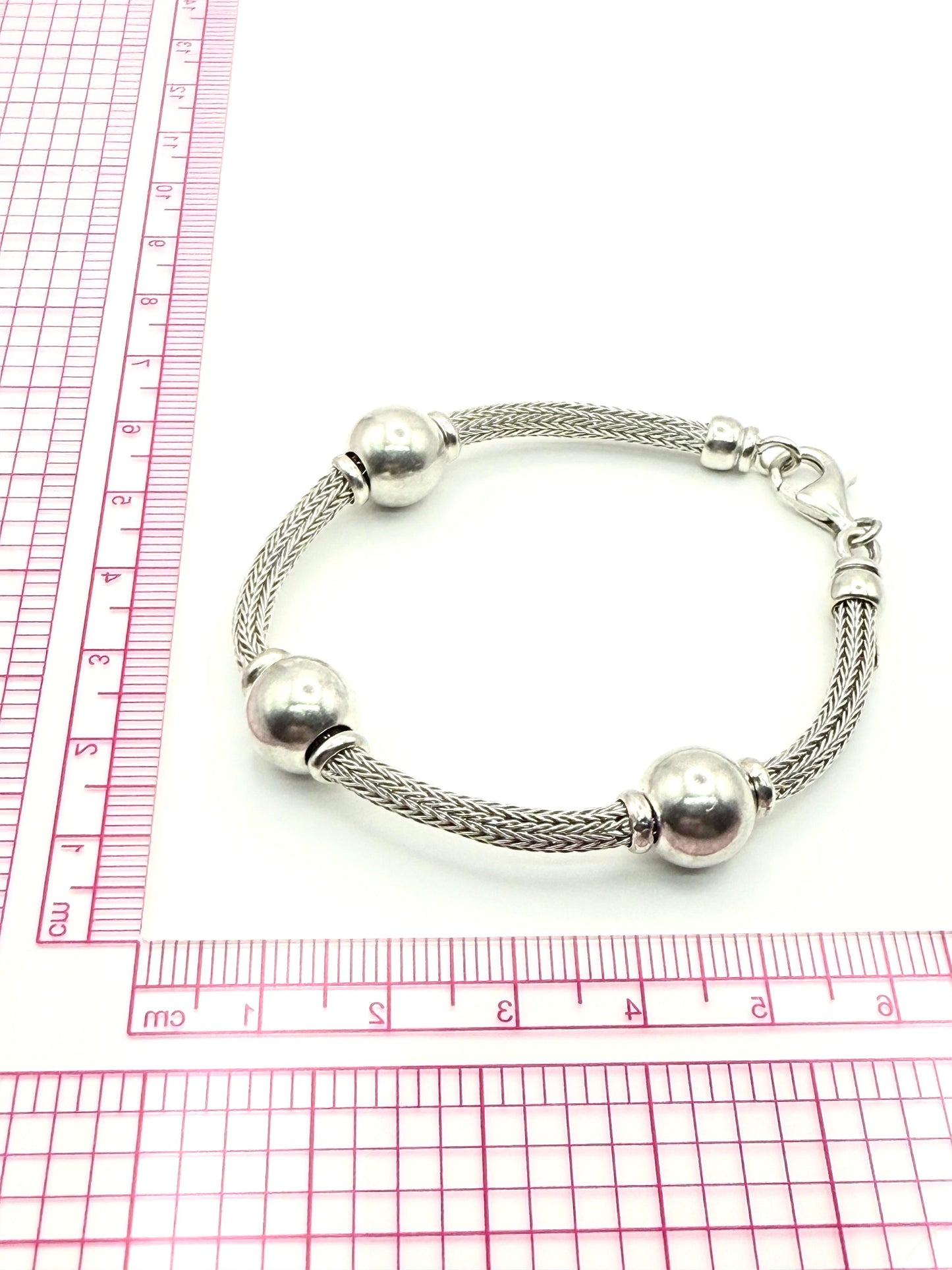 925 Sterling Silver 17.5cm Tulang Naga Bracelet
