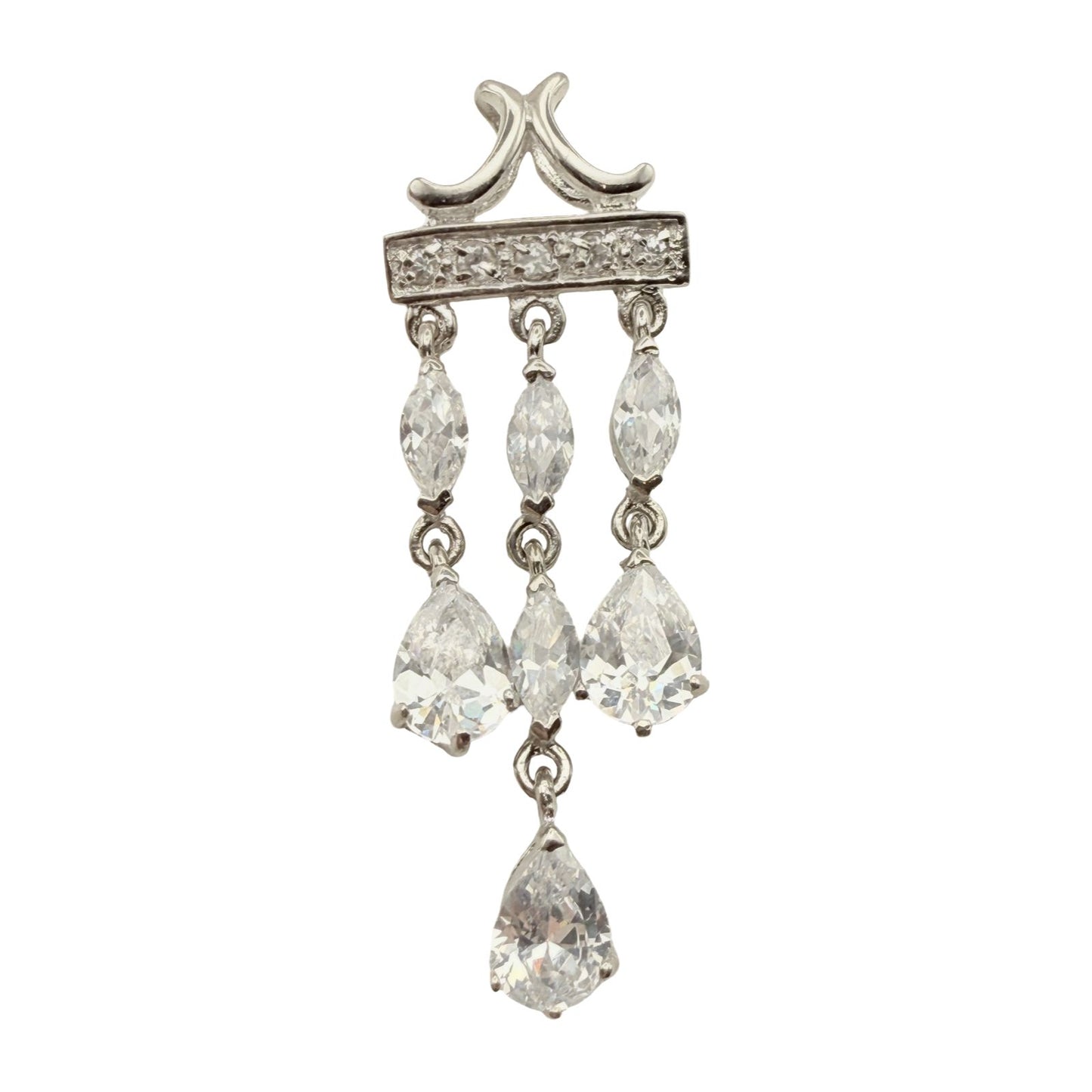925 Sterling Silver Chandelier Drop Pendant