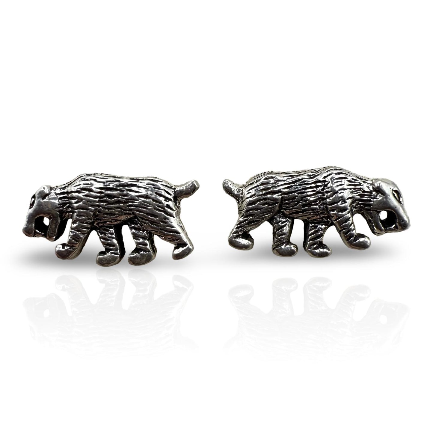 925 Sterling Silver Tiger Earrings
