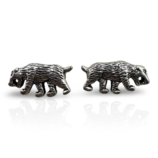 925 Sterling Silver Tiger Earrings