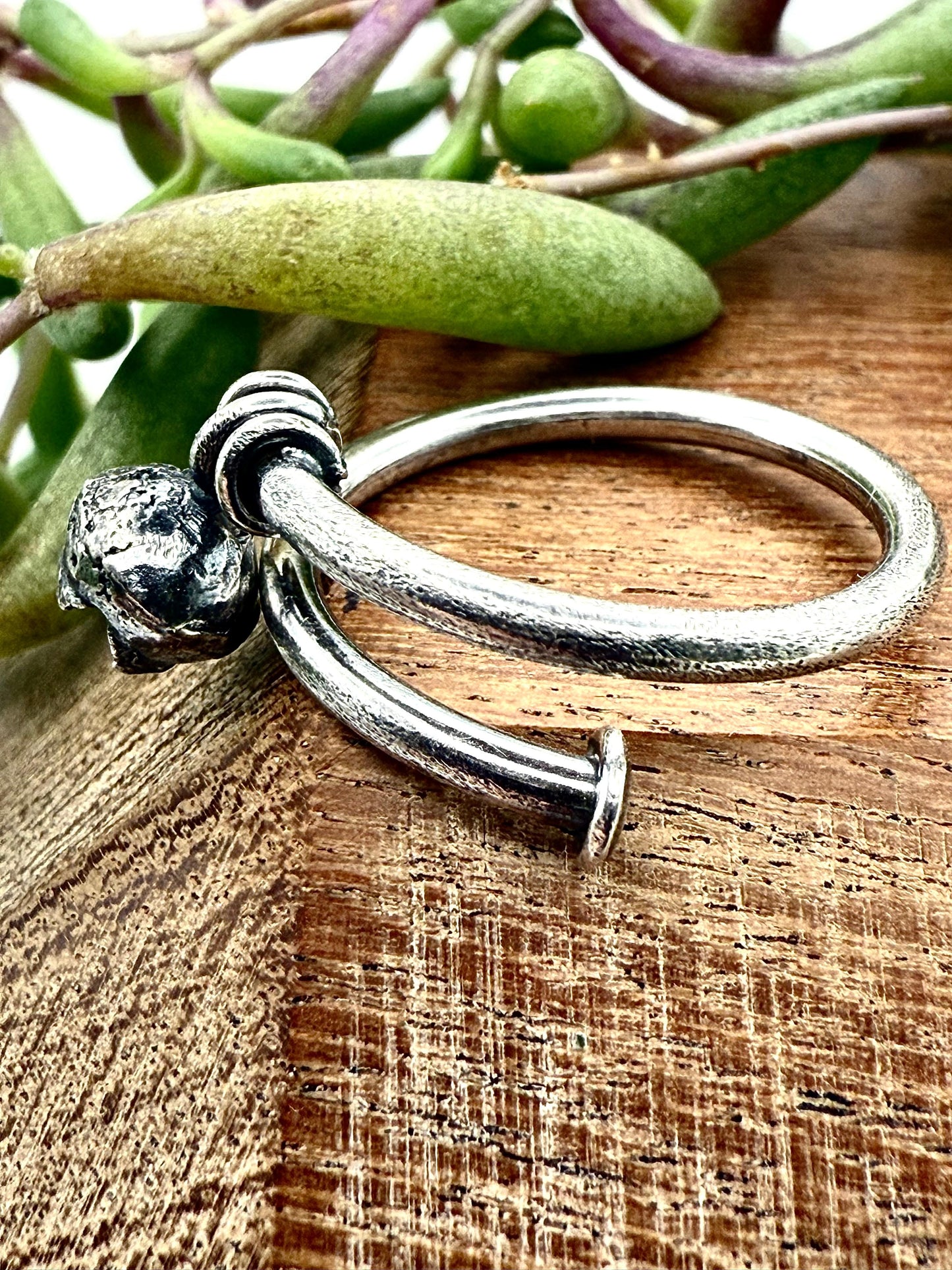 Eucalyptus Seed Adjustable Ring Sterling Silver 925