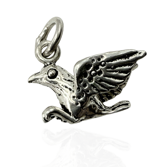 925 Sterling Silver Flying Bird Charm