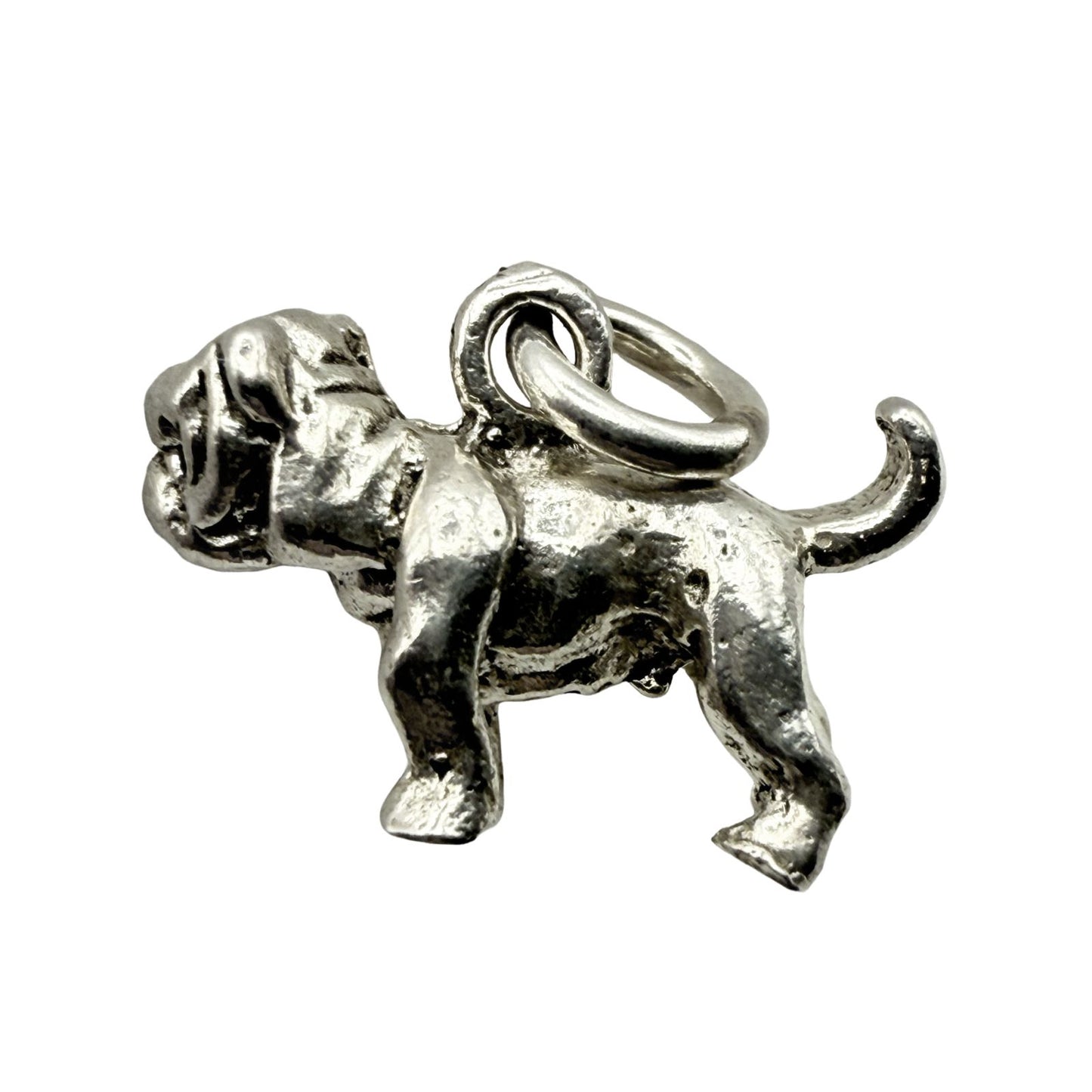 925 Sterling Silver Bulldog Charm